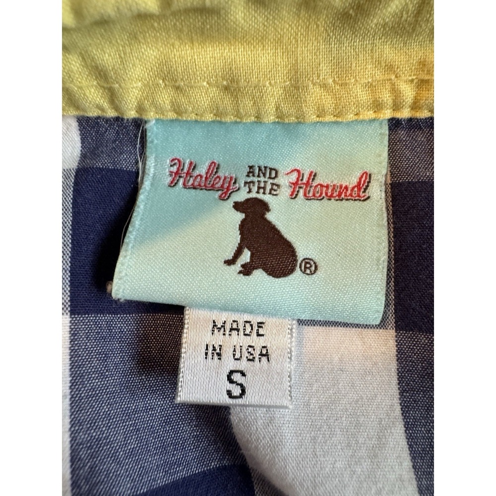 Women's Haley & The Hound Tunic Small Navy White Check Preppy Summer Vibes - Picture 5 of 6